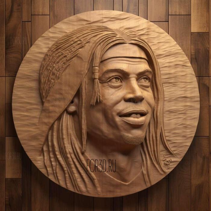 Ronaldinho 3 stl model for CNC